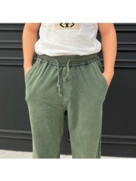 Yeşil Yıkamalı Baggy Eşofman