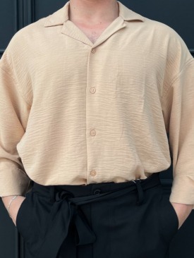 Hardal Sarısı Yumuşak (Aerobin) Kumaş Gömlek